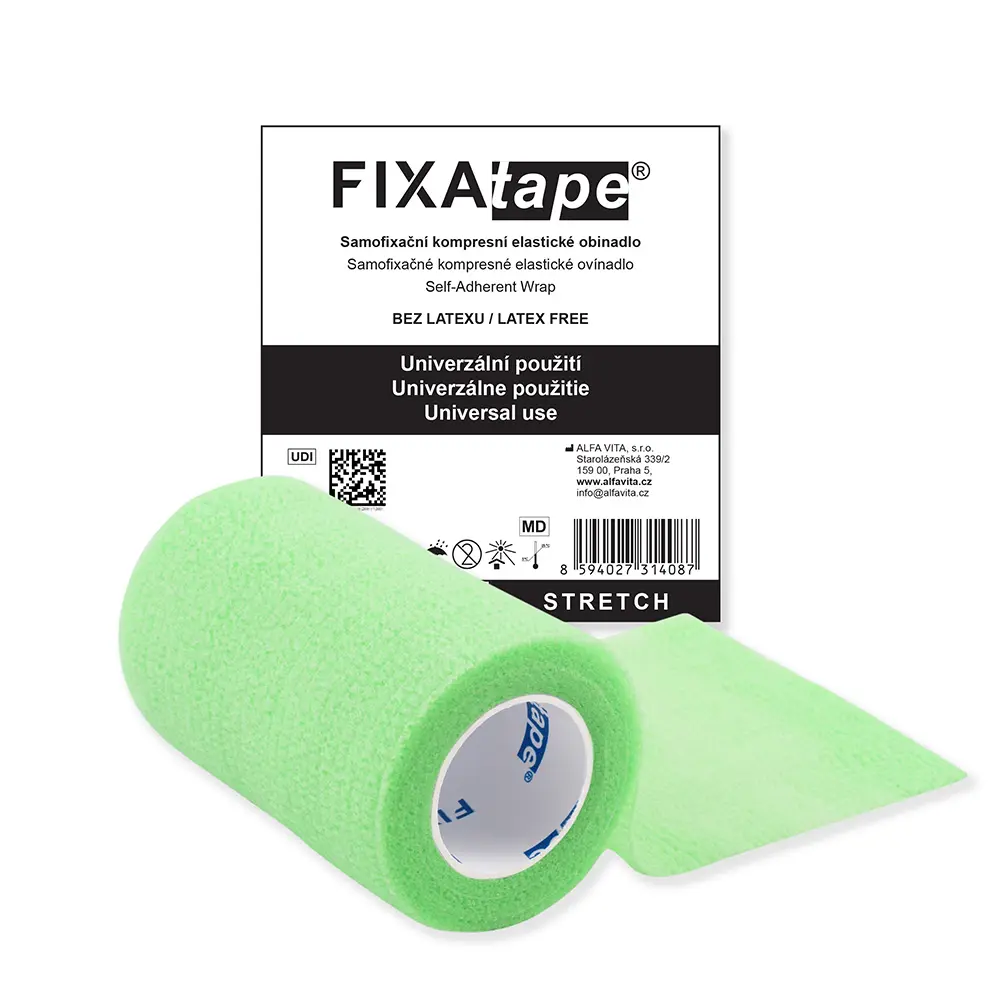 Levně FIXAtape STRETCH samofix.obi. 7,5 x 450 cm fluor.green