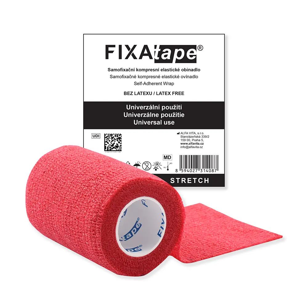 Levně FIXAtape STRETCH samofix.obina. 7,5 x 450 cm červená