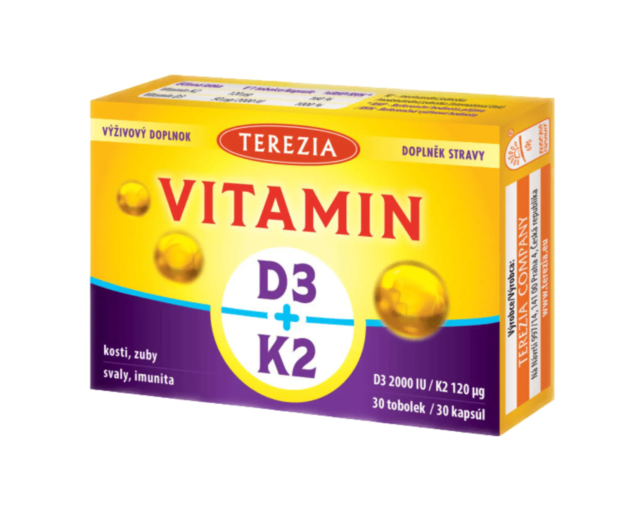 TEREZIA Vitamin D3+K2 tob.30