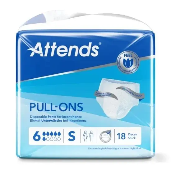 Kalhotky absorpční Attends Pull-Ons Plus 6 S 18ks