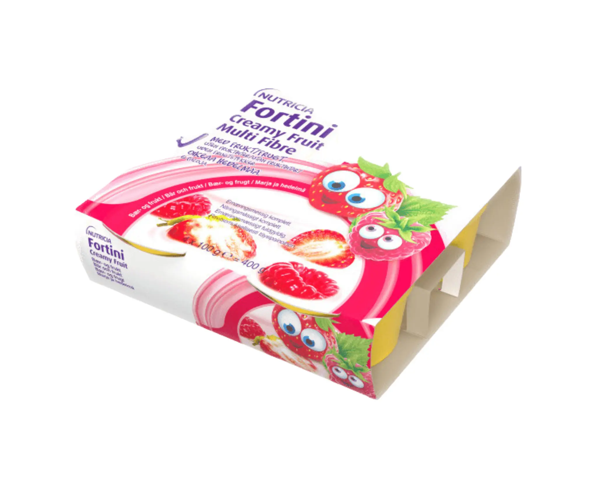 Fortini Creamy Fruit MF červené ovoce 4x100g