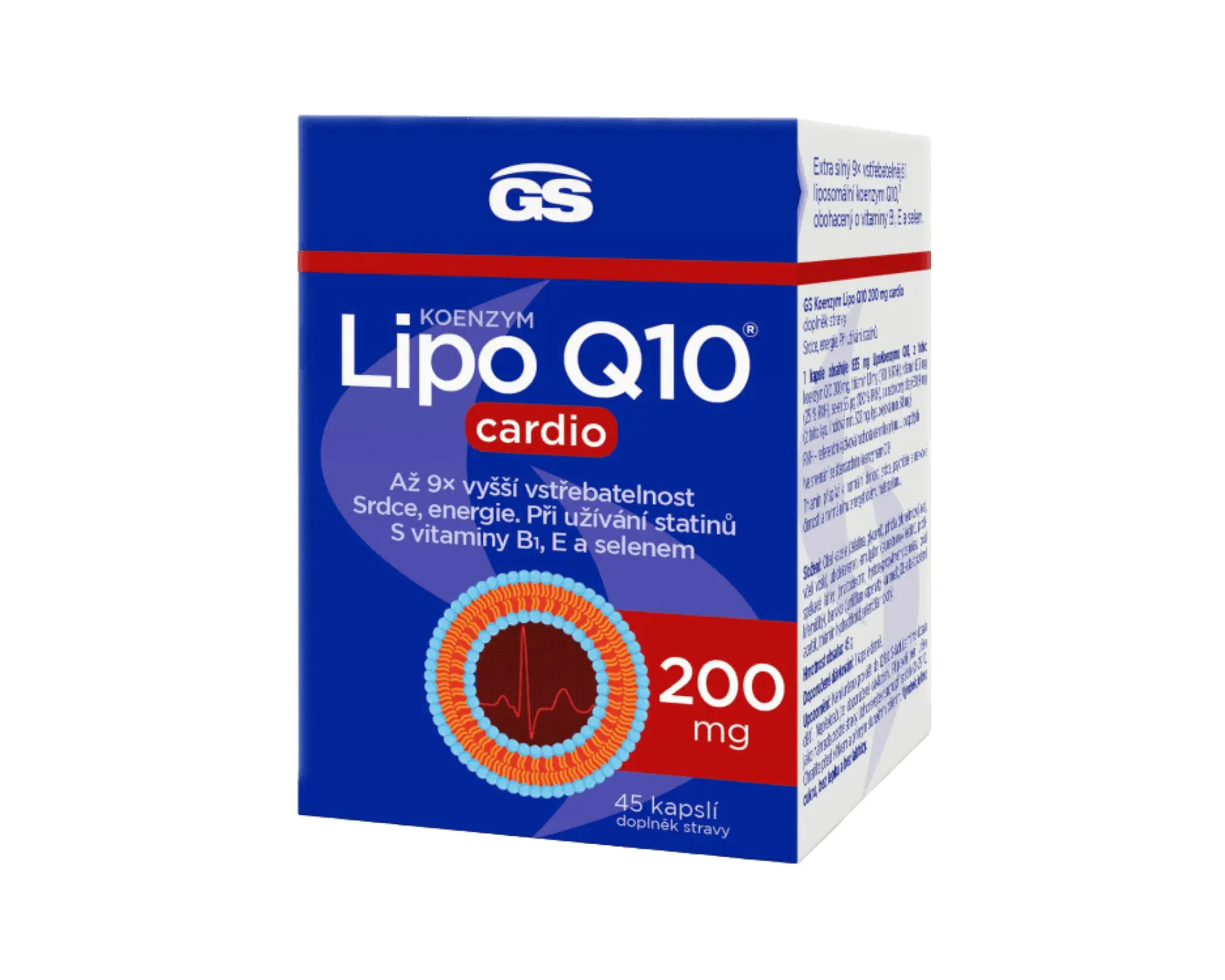 GS Koenzym Lipo Q10 Cardio 200mg cps.45