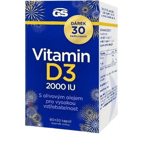 GS Vitamin D3 2000 IU 90 + 30 kapslí