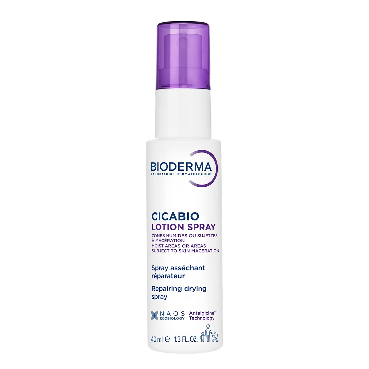 Levně Bioderma Cicabio Lotion hojivé mléko proti podráždění a svědění pokožky ve spreji 40 ml