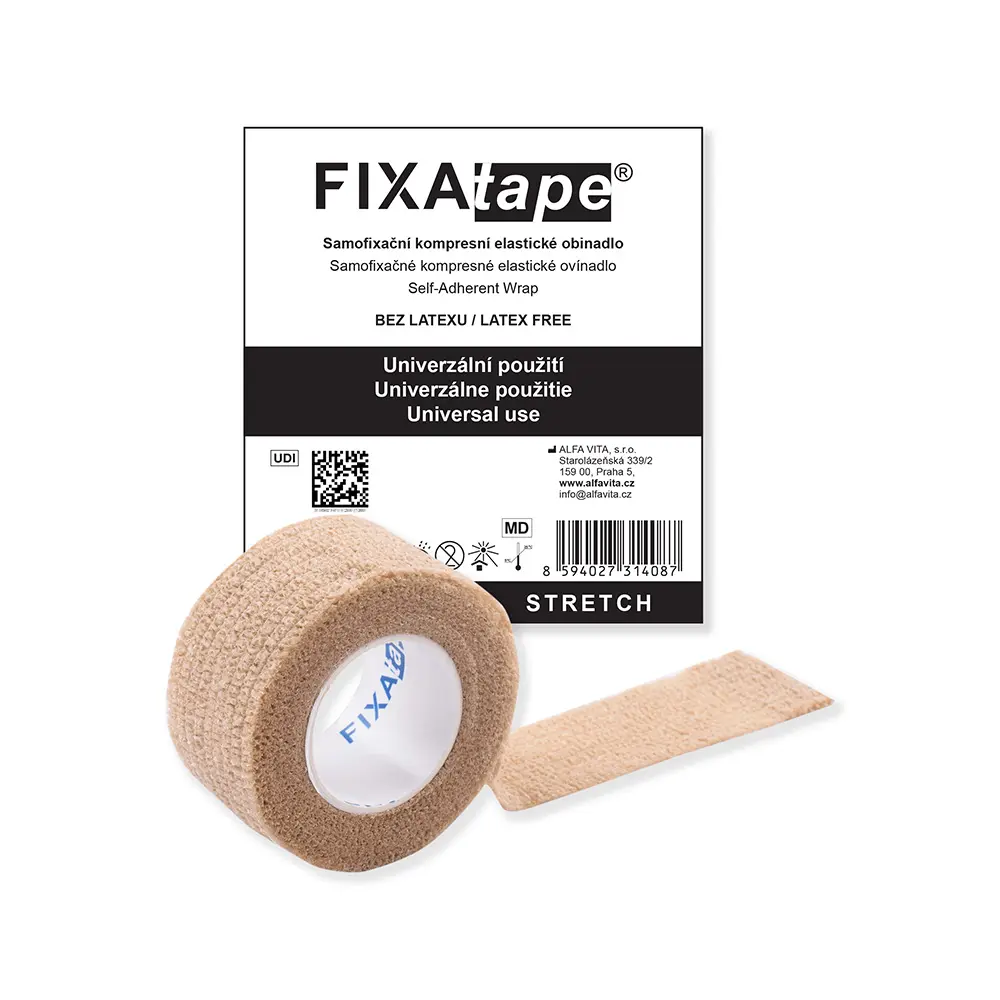 Levně FIXAtape STRETCH 2,5 cm x 450cm samofixační obinadlo