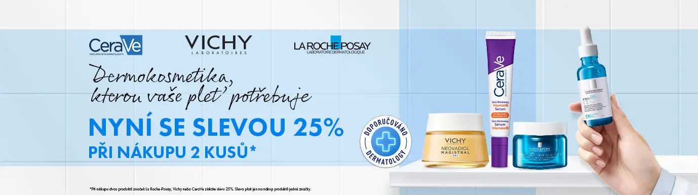 Cerave, Vichy, La Roche Posay